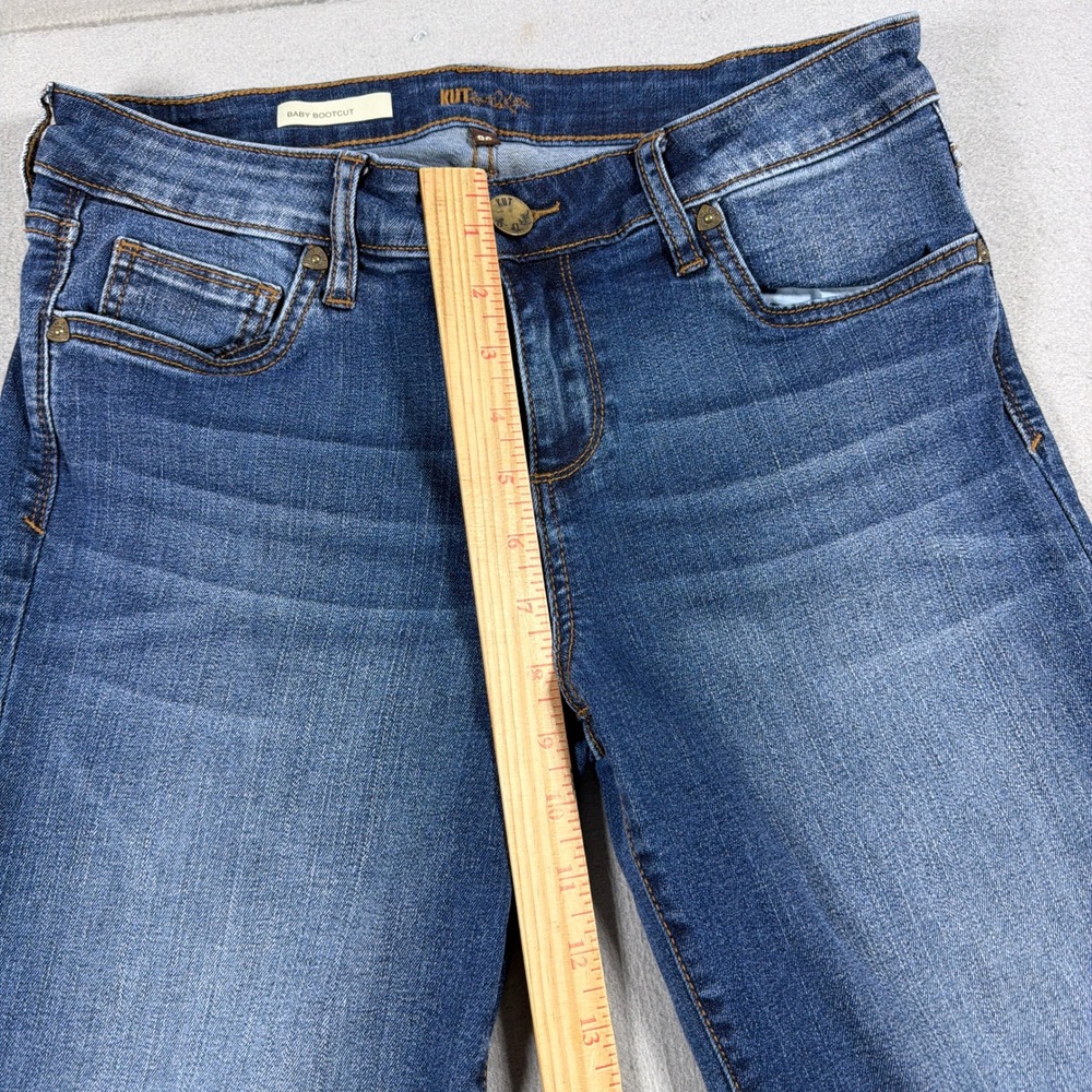 Kut From The Kloth Baby Bootcut Jeans Women 8S Slim Fit Blue Denim Casual - Picture 6 of 11